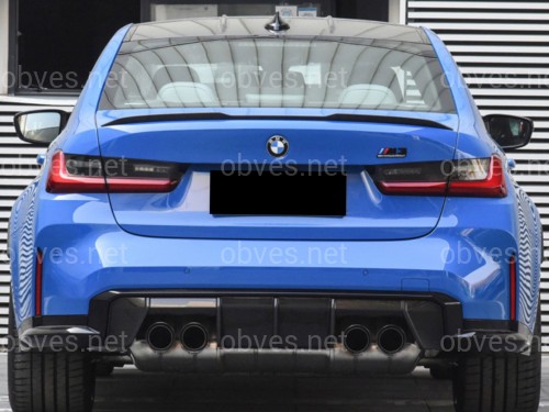 Спойлер лип багажника M3 стиль BMW 3 series G20 2018+ АBS пластик, цвет черный глянец