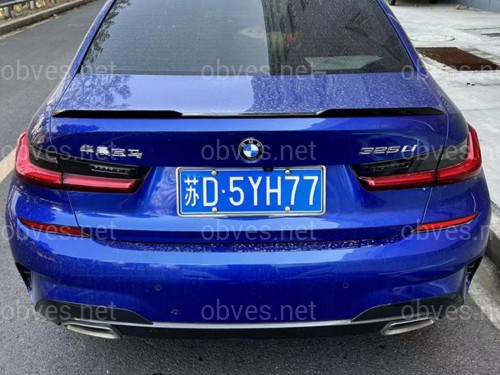 Спойлер лип багажника M3 стиль BMW 3 series G20 2018+ АBS пластик, цвет черный глянец