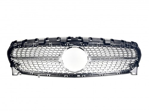 Решетка радиатора Diamond Silver для Mercedes CLA-Class W117 2016-2018 Решетка радиатора Diamond Silver для Mercedes CLA-Class W117 2016-2018