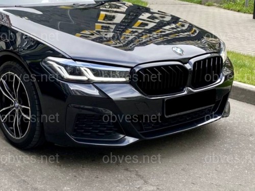 Решетка радиатора ноздри стиль M5 F90 для BMW 5 Series G30 / G31 2020+ черный глянец Решетка радиатора ноздри стиль M5 F90 для BMW 5 Series G30 / G31 2020+ черный глянец