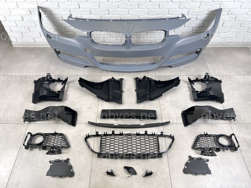 Передний бампер M Paket  BMW 3 Series F30 F31 2012-2018 (под омыватели / без отверстий под парктроники)