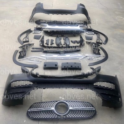 Обвес AMG Line Mercedes GLE V167 2019-2022  (решетка, передний / задний бампера)
