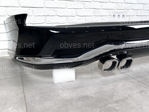 Обвес юбка заднего бампера Lexus LX 570 2015-2022 цвет черный 202