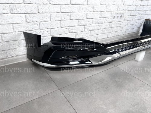 Обвес юбка переднего бампера Lexus LX 570 2015-2022 цвет черный 202