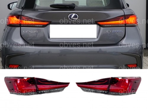 Задние фонари рестайлинг 2018+ для Lexus CT 2010-2021, комплект 4шт (для 2010-2017 подходят только с накладкой багажника рестайлинг) Задние фонари рестайлинг 2018+ для Lexus CT 2010-2021, комплект 4шт (для 2010-2017 подходят только с накладкой багажника рестайлинг)