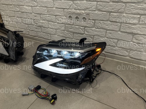 Фары Full Led Lexus GX 460 2014-2019 в стиле рестайлинг 2020+ 2шт. левая+правая