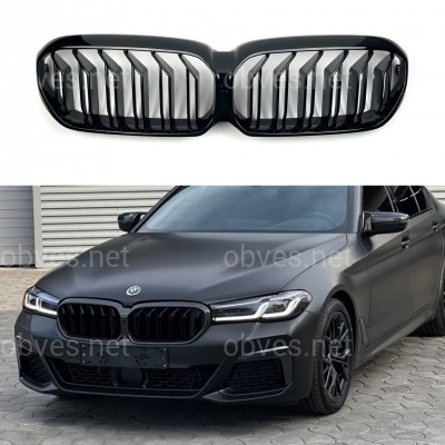 Решетка радиатора ноздри стиль M5 F90 для BMW 5 Series G30 / G31 2020+ черный глянец Решетка радиатора ноздри стиль M5 F90 для BMW 5 Series G30 / G31 2020+ черный глянец