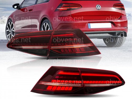 Задние LED фонари стопы Volkswagen Golf 7 хетчбек 2012-2016