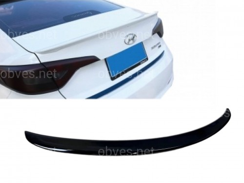 Спойлер лип багажника Hyundai Sonata LF 2015-2017 АБС пластик, цвет черный глянец Спойлер лип багажника Hyundai Sonata LF 2015-2017 АБС пластик, цвет черный глянец