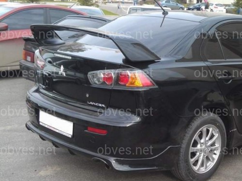 Спойлер на багажник EVO Lancer X 2007-2015 ABS пластик, цвет черный глянец Спойлер на багажник EVO Lancer X 2007-2015 ABS пластик, цвет черный глянец