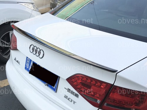 Спойлер лип на багажник Audi A4 B8 2008-2015 ABS пластик, цвет черный глянец Спойлер лип на багажник Audi A4 B8 2008-2015 ABS пластик, цвет черный глянец