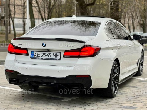 Диффузор накладка заднего бампера M-Performance BMW 5 series G30 2017- черный глянец Диффузор накладка заднего бампера M-Performance BMW 5 series G30 2017- черный глянец