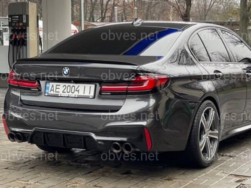 Диффузор накладка заднего бампера M5 style F90 для BMW 5 series G30 2017- К БАМПЕРУ М ПАКЕТ, черный глянец Диффузор накладка заднего бампера M5 style F90 для BMW 5 series G30 2017- К БАМПЕРУ М ПАКЕТ, черный глянец