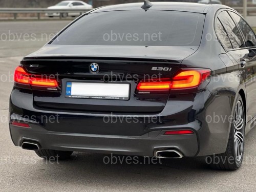 Диффузор накладка заднего бампера M-Performance для BMW 5 series G30 2017- серый глянцевый Диффузор накладка заднего бампера M-Performance для BMW 5 series G30 2017- серый глянцевый