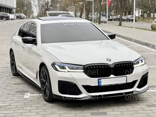 Юбка накладка переднего бампера M Perfomance BMW 5 series G30 G31 LCI 2020-2024 ABS пластик, черный глянец Юбка накладка переднего бампера M Perfomance BMW 5 series G30 G31 LCI 2020-2024 ABS пластик, черный глянец