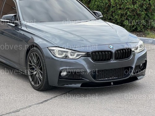Юбка переднего бампера юбка M performance BMW 3 series F30 F31 2012-2018 абс пластик, черный глянец Юбка переднего бампера юбка M performance BMW 3 series F30 F31 2012-2018 абс пластик, черный глянец