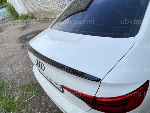 Спойлер лип на багажник Audi A4 B9 2015- ABS пластик, цвет черный глянец Спойлер лип на багажник Audi A4 B9 2015- ABS пластик, цвет черный глянец