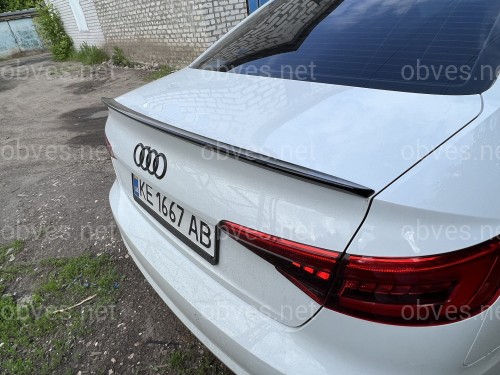 Спойлер лип на багажник Audi A4 B9 2015- ABS пластик, цвет черный глянец Спойлер лип на багажник Audi A4 B9 2015- ABS пластик, цвет черный глянец