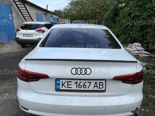 Спойлер лип на багажник Audi A4 B9 2015- ABS пластик, цвет черный глянец Спойлер лип на багажник Audi A4 B9 2015- ABS пластик, цвет черный глянец