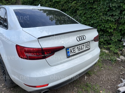 Спойлер лип на багажник Audi A4 B9 2015- ABS пластик, цвет черный глянец Спойлер лип на багажник Audi A4 B9 2015- ABS пластик, цвет черный глянец