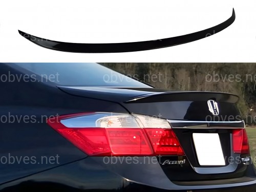 Спойлер лип багажника Honda Accord CL 9 2013-2017 ABS пластик, черный глянец