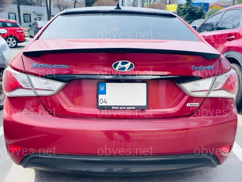 Спойлер лип багажника Hyundai Sonata 2010-2014 АБС пластик, черный глянец Спойлер лип багажника Hyundai Sonata 2010-2014 АБС пластик, черный глянец