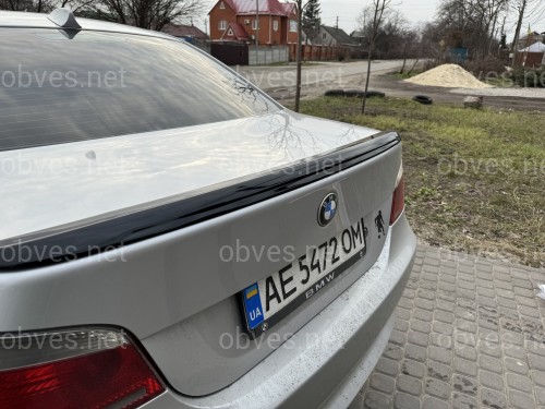 Спойлер лип багажника M5 стиль BMW series 5 E60 2004-2009 ABS пластик, цвет черный глянец
