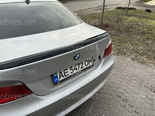 Спойлер лип багажника M5 стиль BMW series 5 E60 2004-2009 ABS пластик, цвет черный глянец