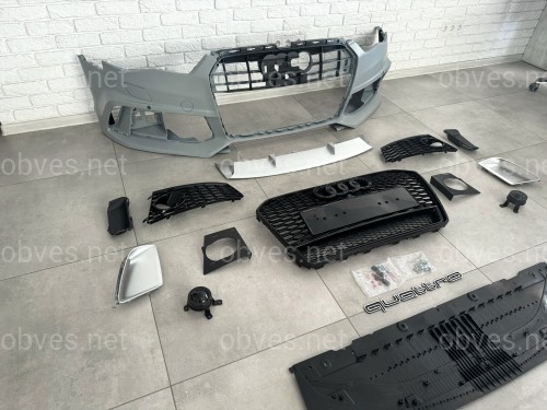 Бампер передний в сборе стиль RS6 для Audi A6 C7 2015-2017 Бампер передний в сборе стиль RS6 для Audi A6 C7 2015-2017