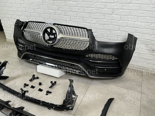 Обвес AMG Line Mercedes GLE V167 2019-2022  (решетка, передний / задний бампера)