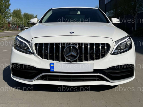 Бампер передний Mercedes C-class W205 в стиле C63 AMG рестайлинг 2019-2021 Бампер передний Mercedes C-class W205 в стиле C63 AMG рестайлинг 2019-2021