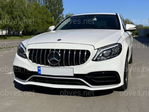 Бампер передний Mercedes C-class W205 в стиле C63 AMG рестайлинг 2019-2021 Бампер передний Mercedes C-class W205 в стиле C63 AMG рестайлинг 2019-2021