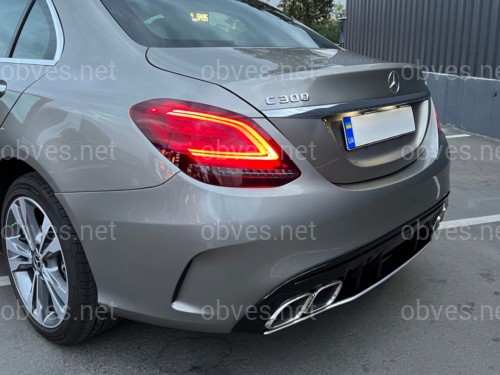 Комплект обвеса стиль AMG C63 рестайлинг 2019+ для Mercedes C Class W205 2014-2021