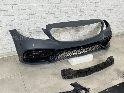 Бампер в сборе стиль AMG C63 Mercedes C-class W205 2014-2018 Бампер в сборе стиль AMG C63 Mercedes C-class W205 2014-2018