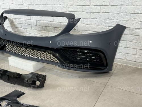Бампер в сборе стиль AMG C63 Mercedes C-class W205 2014-2018 Бампер в сборе стиль AMG C63 Mercedes C-class W205 2014-2018