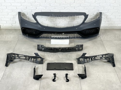 Бампер в сборе стиль AMG C63 Mercedes C-class W205 2014-2018 Бампер в сборе стиль AMG C63 Mercedes C-class W205 2014-2018