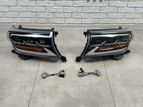 Фары Full LED 3 линзы Toyota Land Cruiser 200 2007-2015 Фары Full LED 3 линзы Toyota Land Cruiser 200 2007-2015