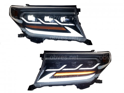 Фары Full LED 3 линзы Toyota Land Cruiser 200 2007-2015 Фары Full LED 3 линзы Toyota Land Cruiser 200 2007-2015