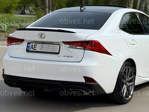 Спойлер лип багажника Lexus IS 2013-2020 ABS пластик, цвет черный глянец Спойлер лип багажника Lexus IS 2013-2020 ABS пластик, цвет черный глянец