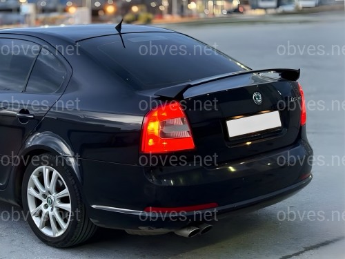 Спойлер на багажник RS Skoda Octavia A5 2004-2013 ABS пластик, цвет черный глянец
