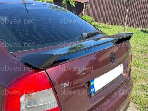 Спойлер на багажник RS Skoda Octavia A5 2004-2013 ABS пластик, цвет черный глянец