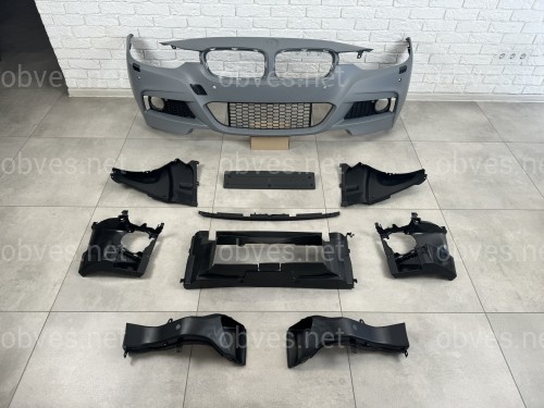 Комплект обвеса M Paket BMW 3 Series F30 2012-2018 (передний / задний бампер, пороги) ПОД ПАРКТРОННИКИ Комплект обвеса M Paket BMW 3 Series F30 2012-2018 (передний / задний бампер, пороги) ПОД ПАРКТРОННИКИ