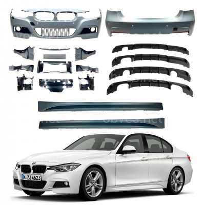 Комплект обвеса M Paket BMW 3 Series F30 2012-2018 (передний / задний бампер, пороги) ПОД ПАРКТРОННИКИ Комплект обвеса M Paket BMW 3 Series F30 2012-2018 (передний / задний бампер, пороги) ПОД ПАРКТРОННИКИ