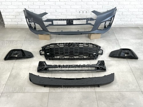 Бампер передний в сборе S-Line для Audi A5 B9 2020- Бампер передний в сборе S-Line для Audi A5 B9 2020-