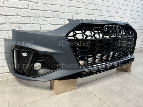 Бампер передний в сборе S-Line для Audi A4 B9 2020- Бампер передний в сборе S-Line для Audi A4 B9 2020-