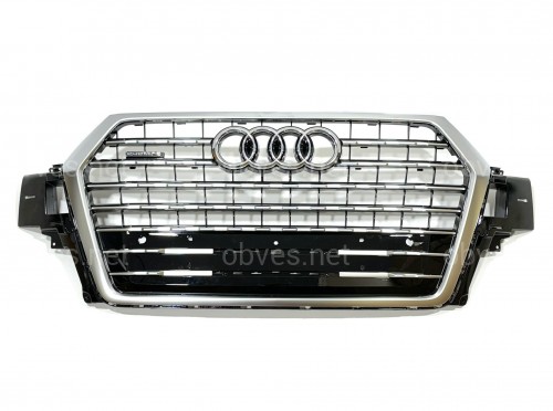Решетка радиатора Audi Q7 4M 2015-2019 черная с серым 4M0 853 651 Q T94 Решетка радиатора Audi Q7 4M 2015-2019 черная с серым 4M0 853 651 Q T94