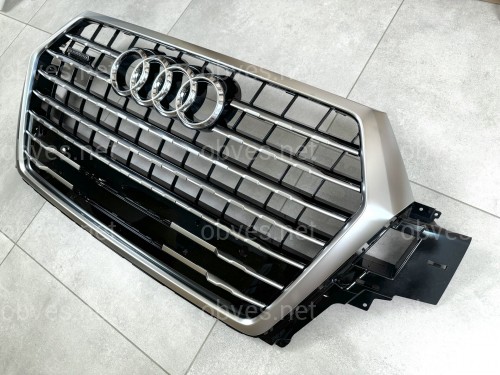 Решетка радиатора Audi Q7 4M 2015-2019 черная с серым 4M0 853 651 Q T94 Решетка радиатора Audi Q7 4M 2015-2019 черная с серым 4M0 853 651 Q T94