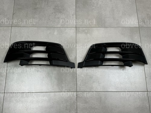 Решетки бампера S-Line БЕЗ РАДАРА Audi Q7 4M 2015-2019 черные 2шт, левая 4M0 807 681 D GXE T94 / правая 4M0 807 682 D GXE T94