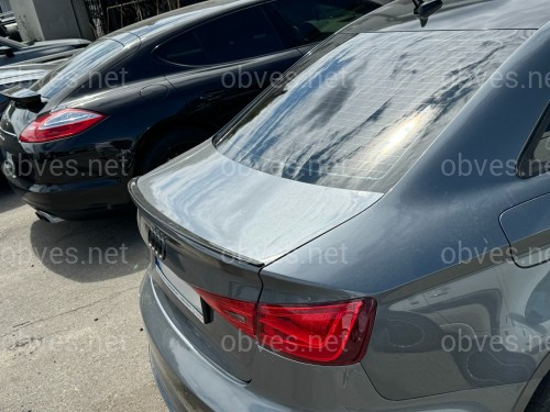 Спойлер лип багажника Audi A3 2013-2020 ABS пластик, черный глянец