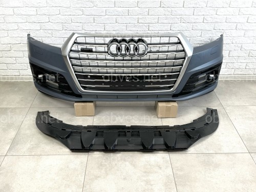 Бампер передний в сборе S-Line ПОД РАДАРЫ Audi Q7 4M 2015-2019